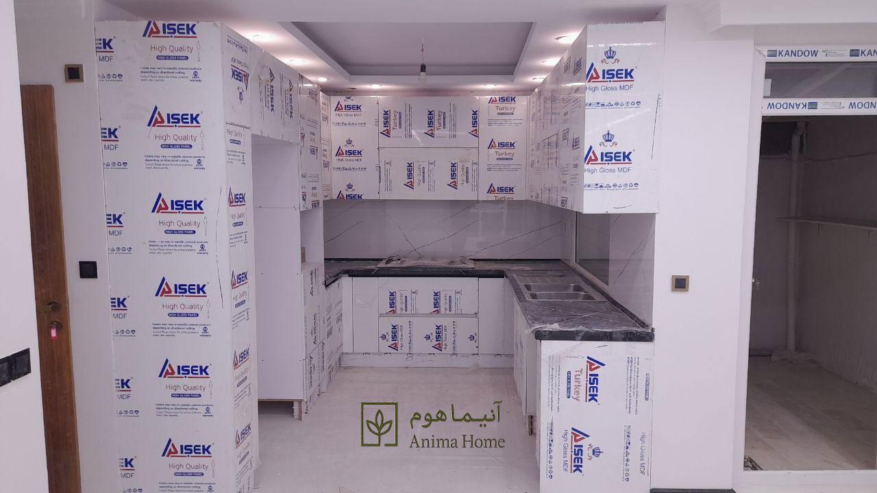 کابینت مدرن هایگلاس سفید کابینت مدرن هایگلاس سفید